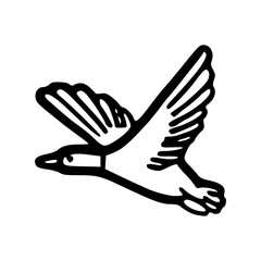 simple flying bird vector illustration