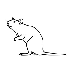 standing mouse outline