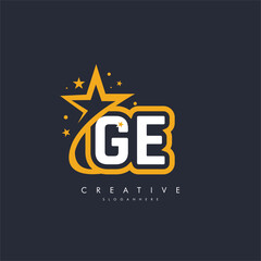 Letter GE EG Star logo icon design. Creative template for company and business