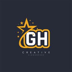Letter GH HG Star logo icon design. Creative template for company and business