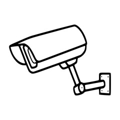 CCTV camera outline icon