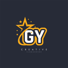 Letter GY YG Star logo icon design. Creative template for company and business