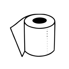 toilet paper roll line art