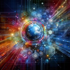 Fototapeta premium Advancing AI and IoT Integration: Revolutionizing Smart Technologies for Future Innovation 