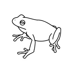 drowsy frog simple vector