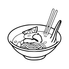 Asian noodle dish graphic