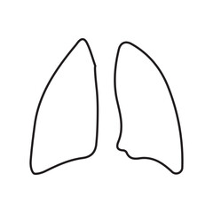 Lungs line icon