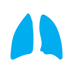 Lungs blue icon