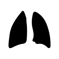 Lungs glyph icon