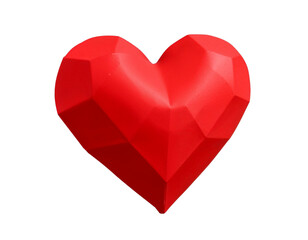 Fototapeta premium red heart isolated on white