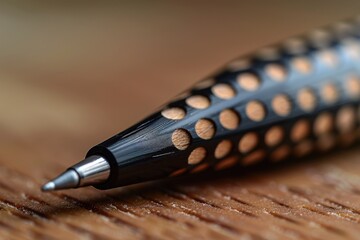 A close up photograph of a fancy designed mechanical pencil