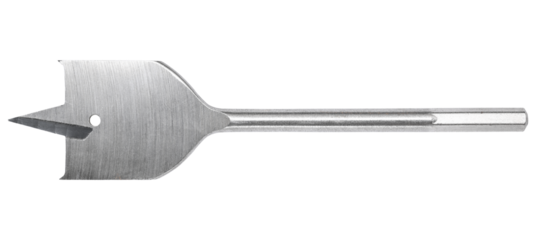 Flat wood or spade bit isolated on a transparent background. PNG.