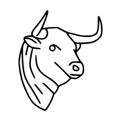 bull head vector illustration