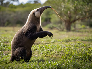 Rare Anteater Upright Pose Captured