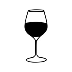 elegant wine glass clip art