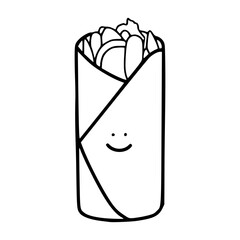 funny food clipart : burrito