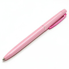 Pink pen isolated on white background