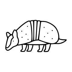armadillo outline vector