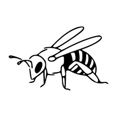 buzzing bee line art