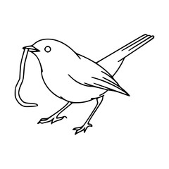 outline of a bird with prey