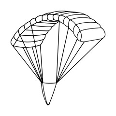 parachute line art illustration