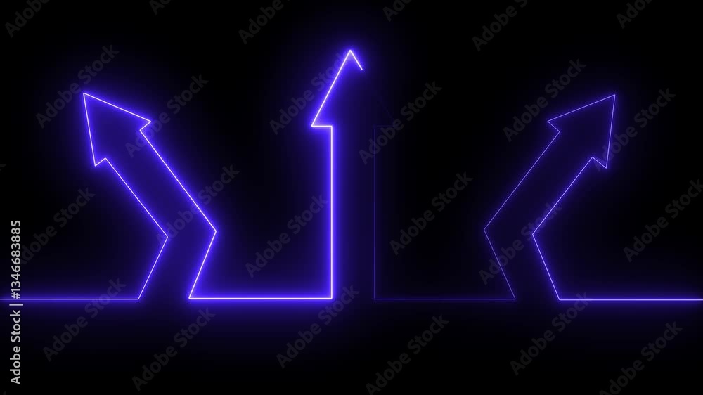 Aufkleber abstract directional arrow icon or swipe up arrow signal animation. 3 up direction arrow icon animat