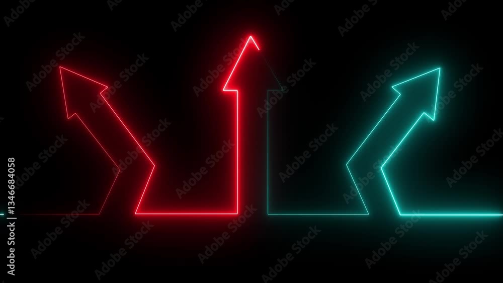 Aufkleber abstract directional arrow icon or swipe up arrow signal animation. 3 up direction arrow icon animat