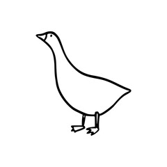 duck line art
