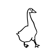 duck line art