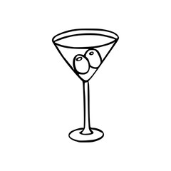 outline of a martini glass