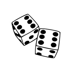 pair of dice outline