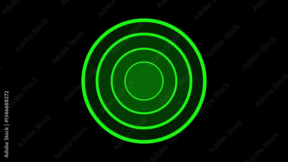 Poster glwoing circle hud icon elements. round photo shape icon animation