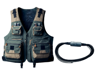 Fly Fishing Vest with Multiple Pockets Isolated for Outdoors Adventures