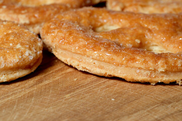Delightful baked treats on a wooden surface inviting indulgence