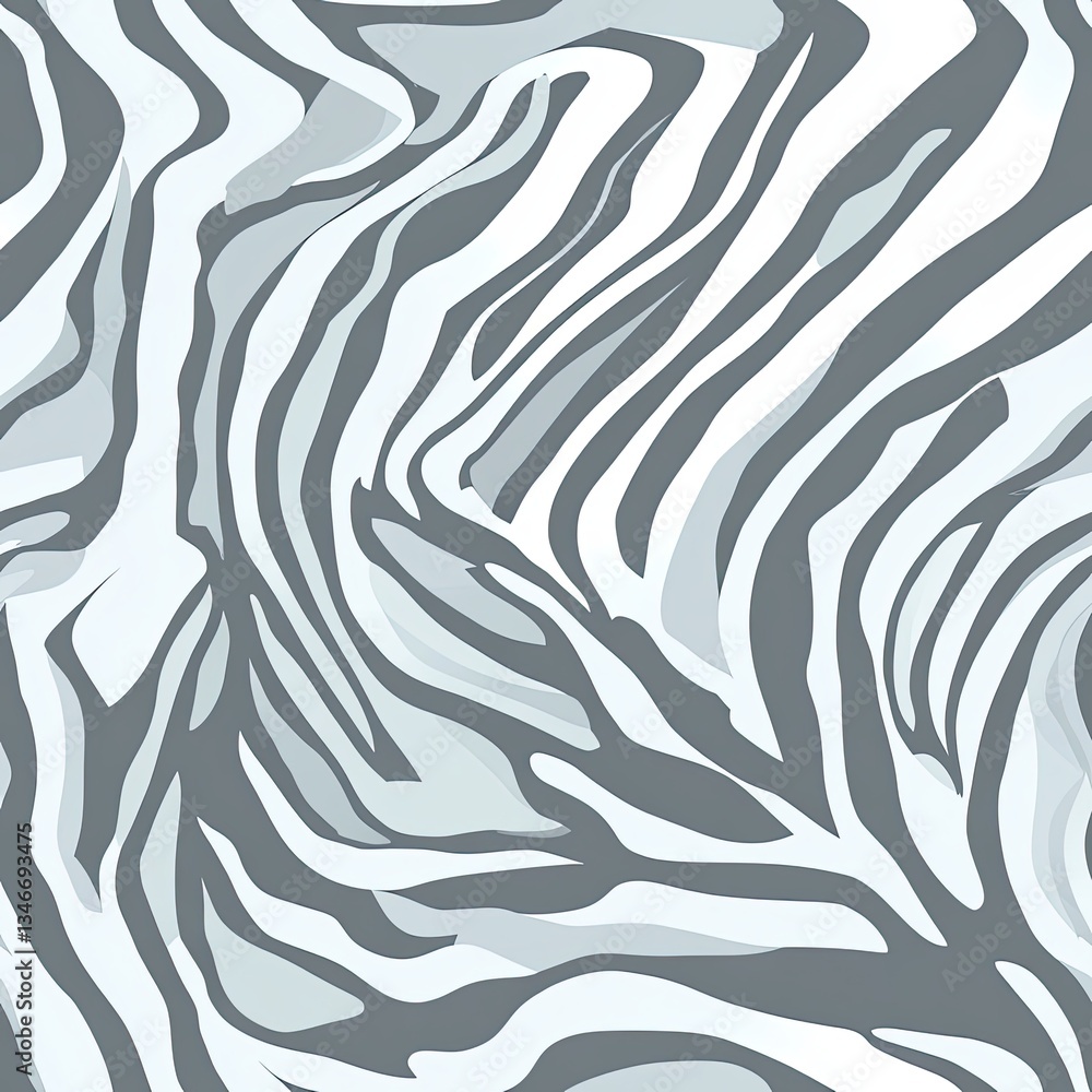 Poster seamless zebra print pattern muted grayscale tones for fashion and design