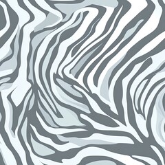 Seamless Zebra Print Pattern Muted Grayscale Tones for Fashion and Design