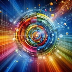 Fototapeta premium Advancing AI and IoT Integration: Revolutionizing Smart Technologies for Future Innovation 