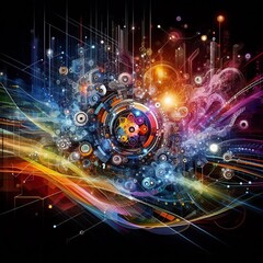 Fototapeta premium Advancing AI and IoT Integration: Revolutionizing Smart Technologies for Future Innovation 