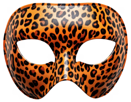 PNG Leopard print masquerade mask