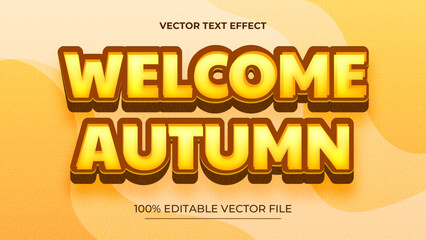 Editable text style effect autumn text with gradient style