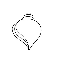 Cartoon Seashell Outline