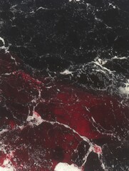 Dark and moody abstract with red and black marbled texture