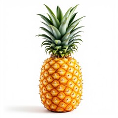 Fototapeta premium ripe pineapple isolated on white background