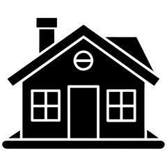 house or real estate flat vector icon on white background