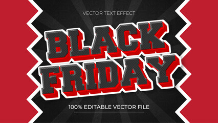 Black Friday super sale social media banner template with editable text effect
