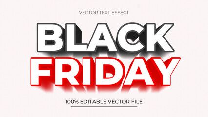 Black Friday Sale design with 3d text effect black background