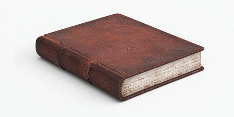 Obraz premium vintage leather bound journal with distressed texture, perfect for capturing thoughts and adventures