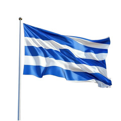 greek flag isolated on white background