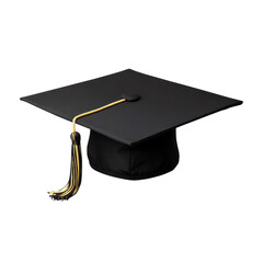graduation cap isolated on white