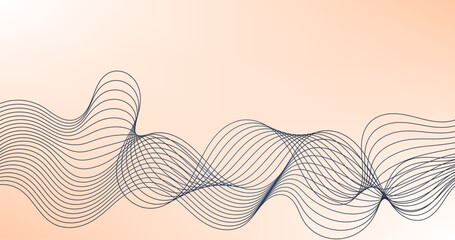 Abstract background with wavy lines. Vector illustration design